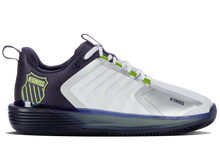 Load image into Gallery viewer, K-Swiss Men&#39;s Ultrashot 3 CLAY Court (White/Peacoat/Lime)
