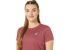 Load image into Gallery viewer, Asics Women's Silver Short Sleeve Top (Burgandy)