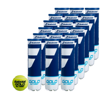 Load image into Gallery viewer, Babolat Gold All Court 4 Ball Box (18 x 4 Ball Can)