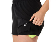 Load image into Gallery viewer, Asics Women's Court 2-N-1 Short (Performance Black)
