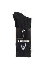 Load image into Gallery viewer, Head Half Cushion Crew Sock (3 pair) Black