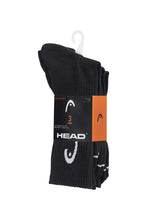 Load image into Gallery viewer, Head Half Cushion Crew Sock (3 pair) Black