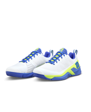Load image into Gallery viewer, Wilson Men's Rush Pro 4.5 All Court (White/amparo blue/safety yellow)