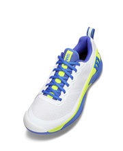 Load image into Gallery viewer, Wilson Men's Rush Pro 4.5 All Court (White/amparo blue/safety yellow)