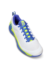 Load image into Gallery viewer, Wilson Men's Rush Pro 4.5 All Court (White/amparo blue/safety yellow)