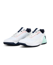 Load image into Gallery viewer, Wilson Men's Rush Pro 5.0 All Court (White/Bay/Fiery Coral)