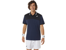 Load image into Gallery viewer, Asics Men&#39;s Court Polo Shirt (Midnight/Performance Black)
