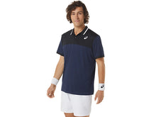 Load image into Gallery viewer, Asics Men&#39;s Court Polo Shirt (Midnight/Performance Black)
