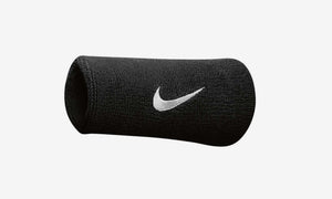 Nike Swoosh Doublewide Wristband (2 Pack) Black