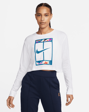 Load image into Gallery viewer, Nike Women&#39;s Dri-Fit Slam CROPPED Long-Sleeve Top
