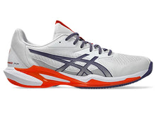 Load image into Gallery viewer, Asics Men&#39;s Solution Speed FF 3 Clay Court (White/Greyish Purple)
