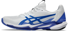 Load image into Gallery viewer, Asics Men&#39;s Solution Speed FF 3 HardCourt (White/Tuna Blue)
