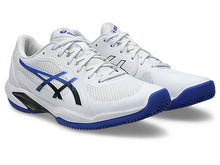 Load image into Gallery viewer, Asics Men&#39;s Solution Swift FF2 Clay Court (White/Dark Cobalt)
