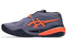 Load image into Gallery viewer, Asics Men&#39;s Gel Resolution X Hard Court WIDE 2E (Greyish Purple/Nova Orange)
