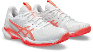 Asics Women's Solution Speed FF 3 Clay Court (White/Coral)