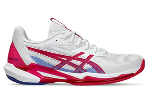 Asics Women's Solution Speed FF 3 Clay Court (White/Bright Rose