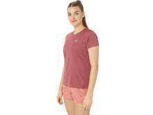Load image into Gallery viewer, Asics Women&#39;s Silver Short Sleeve Top (Burgandy)
