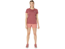 Load image into Gallery viewer, Asics Women&#39;s Silver Short Sleeve Top (Burgandy)
