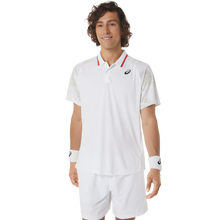Load image into Gallery viewer, Asics Men&#39;s Court Graphic Polo (White)
