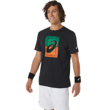 Load image into Gallery viewer, Asics Men&#39;s Court GS Graphic Tennis Tee (Black)
