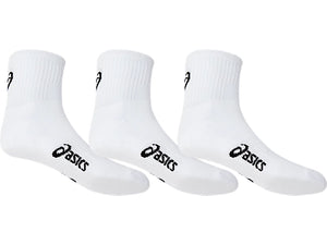 Asics Pace Quarter Sock White (3 pair)