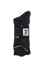 Load image into Gallery viewer, Head Half Cushion Crew Sock (3 pair) Black
