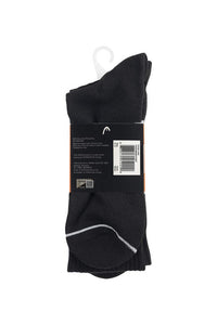 Head Half Cushion Crew Sock (3 pair) Black