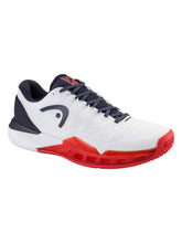 Load image into Gallery viewer, HEAD Men's Revolt Pro 5.0 Tennis Shoes All Court (White/Navy/Red)

