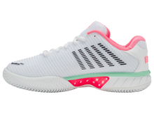 Load image into Gallery viewer, K-Swiss Women's Hypercourt Express 2 CLAY (White/Neon Pink/Black)
