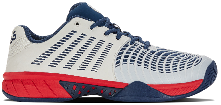 K Swiss Men s Hypercourt Express Light All Court White Blue Red