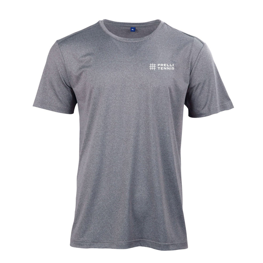 Prelli Tennis Men's Dry Fit Tee (Charcoal)