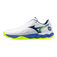 Load image into Gallery viewer, Mizuno Mens Wave Enforce Court - All Court - White/Blue/Yellow
