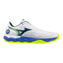 Load image into Gallery viewer, Mizuno Mens Wave Enforce Court - All Court - White/Blue/Yellow
