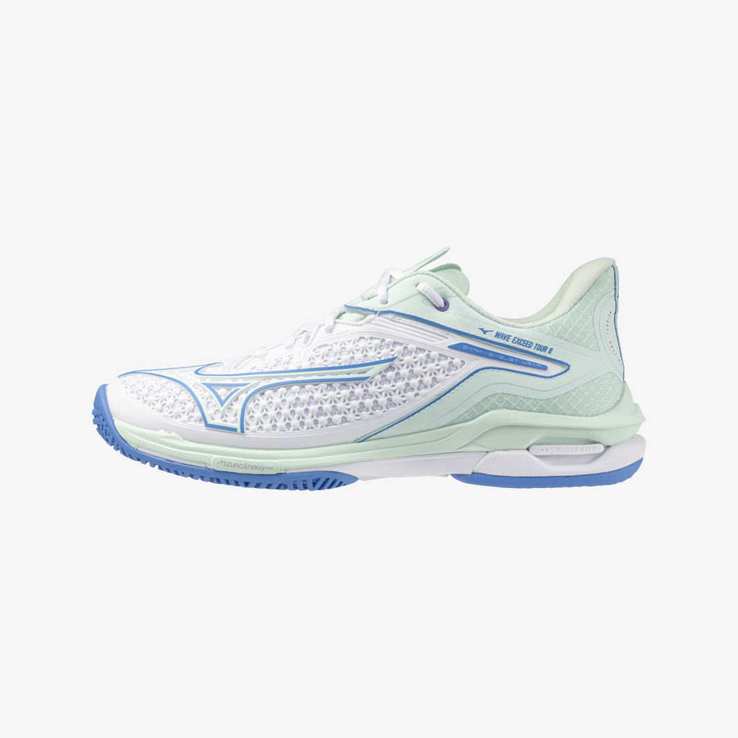 Mizuno Women's Wave Exceed Tour 6 AC (White Frontier Blue)