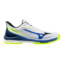 Load image into Gallery viewer, Mizuno Mens Wave Exceed Tour 7 CLAY (White/Blue/Yellow)
