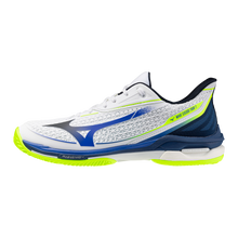 Load image into Gallery viewer, Mizuno Mens Wave Exceed Tour 7 CLAY (White/Blue/Yellow)

