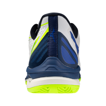 Load image into Gallery viewer, Mizuno Mens Wave Exceed Tour 7 CLAY (White/Blue/Yellow)
