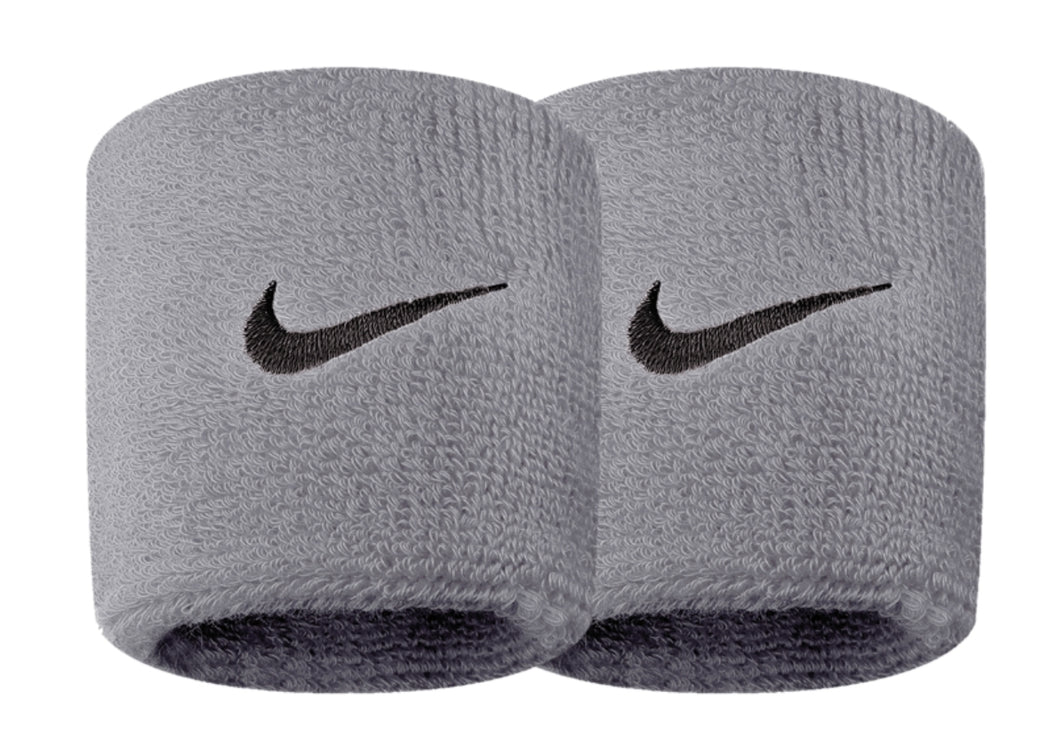 Nike Swoosh Wristband (2 Pack) Grey