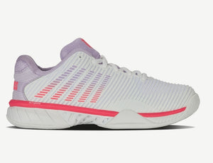 K-Swiss Women's Hypercourt Express 2 All Court (WHITE/ORCHID PETAL/NEON BLAZE)