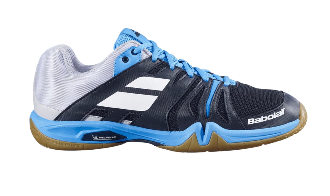 BABOLAT Men's Shadow Team Indoor Shoe (Black/Blue)