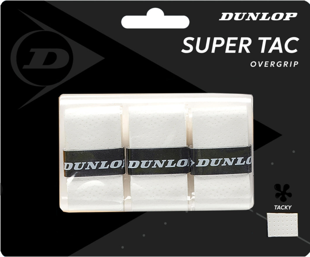 Dunlop Super-Tac Overgrip (3 Pack) White