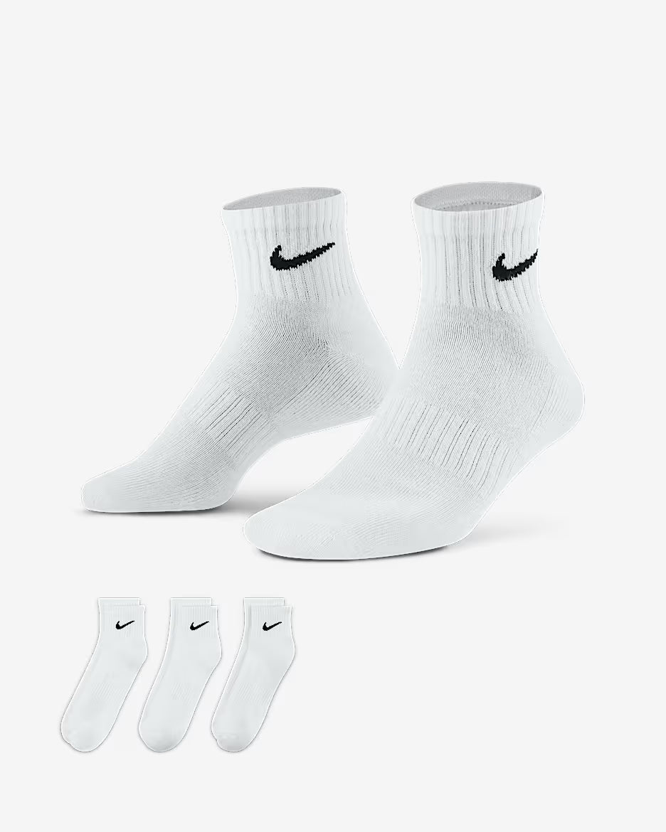 Nike Everyday Cushioned Ankle Socks (3 Pairs) White