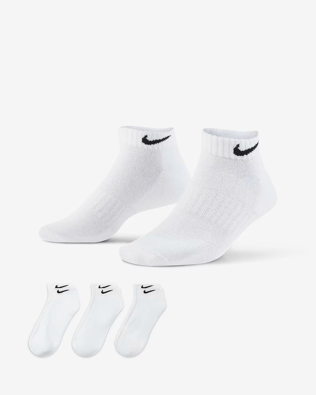 Nike Everyday Cushioned Training Low Socks (3 Pairs) White