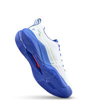 Load image into Gallery viewer, Wilson Men&#39;s Rush Pro 4.5 All Court (White/amparo blue/safety yellow)
