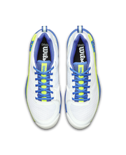 Load image into Gallery viewer, Wilson Men&#39;s Rush Pro 4.5 All Court (White/amparo blue/safety yellow)
