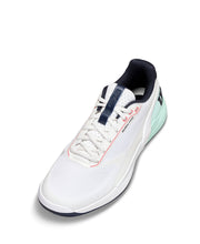 Load image into Gallery viewer, Wilson Men's Rush Pro 5.0 All Court (White/Bay/Fiery Coral)
