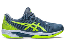 Load image into Gallery viewer, Asics Men&#39;s Solution Speed FF 2 Clay Court (Steel Blue/Hazard Green)
