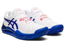 Load image into Gallery viewer, Asics Women&#39;s Gel Resolution 8 Clay (White/Lapis Lazuli Blue)
