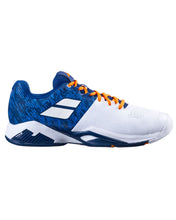 Load image into Gallery viewer, BABOLAT Men&#39;s Propulse Blast All Court (White/DBlue)
