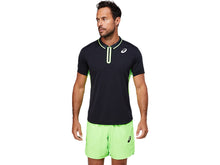 Load image into Gallery viewer, Asics Men&#39;s Match Polo (Black/Green)

